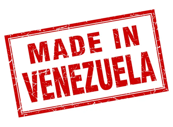 Venezuela Rode plein grunge gemaakt in stempel — Stockvector