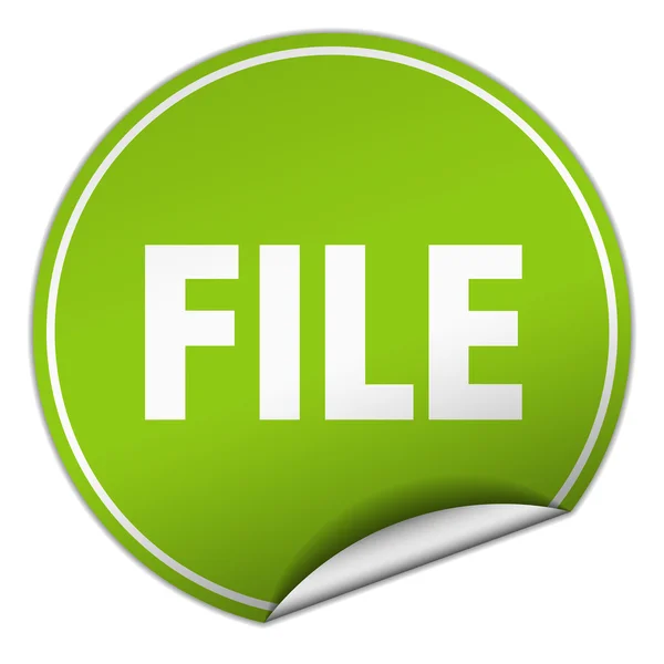 File round green sticker isolated on white — Stock Vector