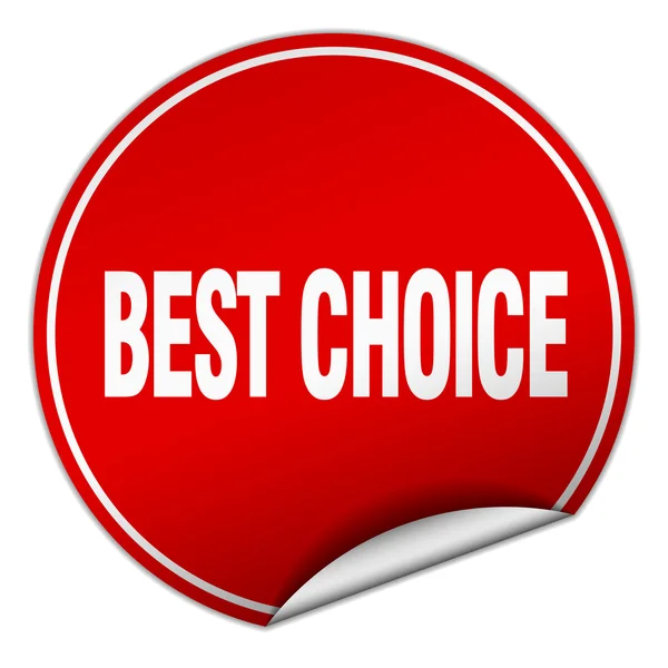 Best choice round red sticker isolated on white — Stock Vector