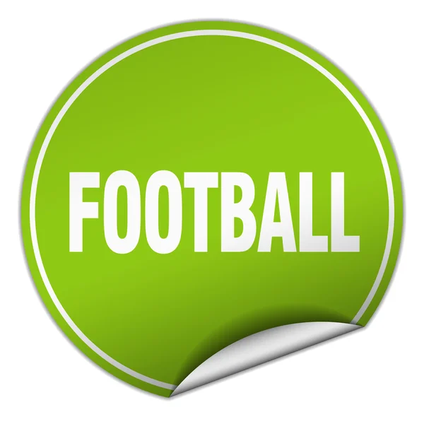 Autocollant football rond vert isolé sur blanc — Image vectorielle