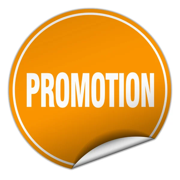 Autocollant promotion ronde orange isolé sur blanc — Image vectorielle