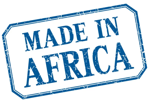 Afrique - made in blue vintage isolée label — Image vectorielle