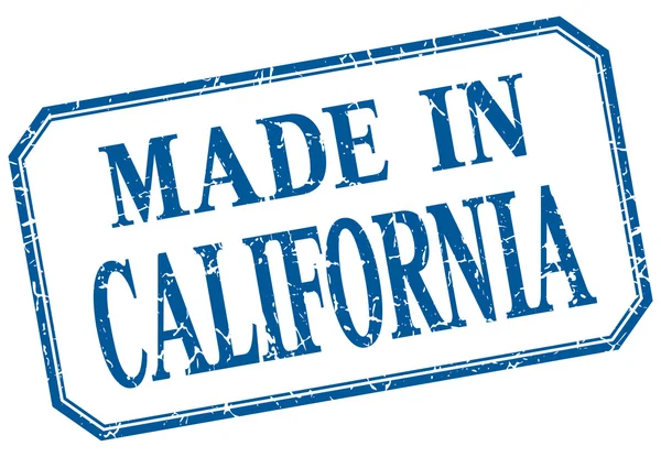 加利福尼亚-在蓝色复古孤立标签 — 图库矢量图片
