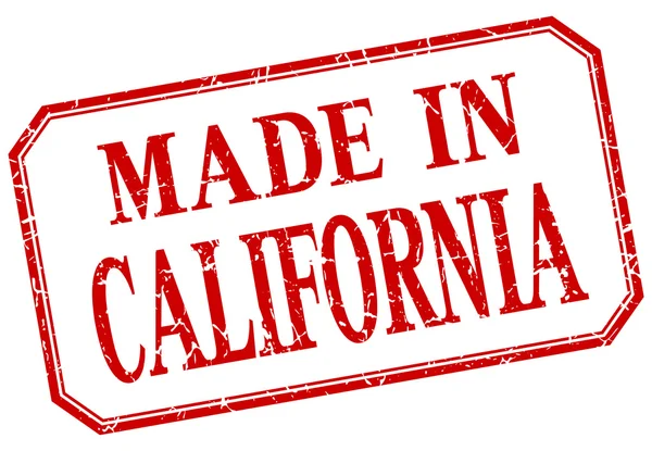 California - made in red vintage isolated label — Stock Vector
