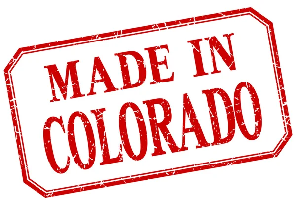 Colorado - made in red vintage isolated label — Stock Vector