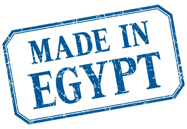 Egypte - gemaakt in blauw vintage geïsoleerde label — Stockvector