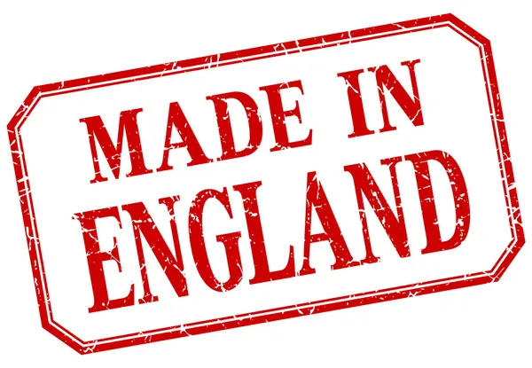 England - gemaakt in rode vintage geïsoleerde label — Stockvector