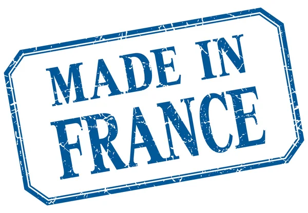 Frankreich - Made in blue vintage isolation label — Stockvektor