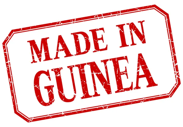 Guinea - made in red vintage isolated label — Stock Vector