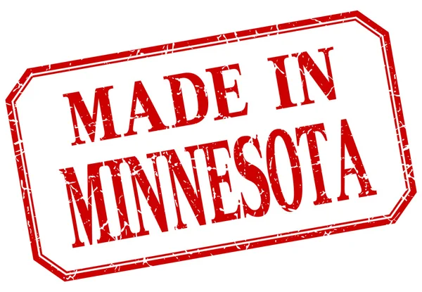 Minnesota - made in red vintage isolated label — Stock Vector