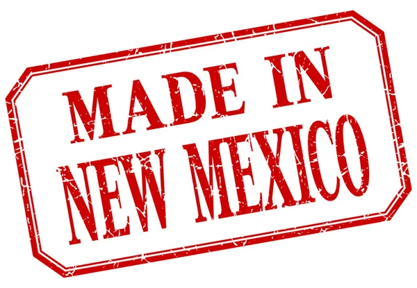 New Mexico - kırmızı vintage izole etiketinde yapılan — Stok Vektör
