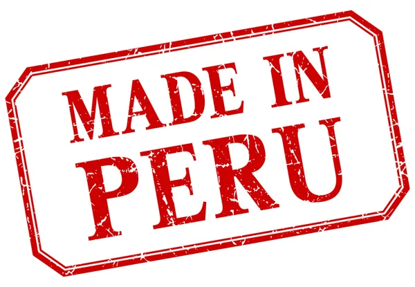 Peru - Made in red vintage isolation label — Stockvektor