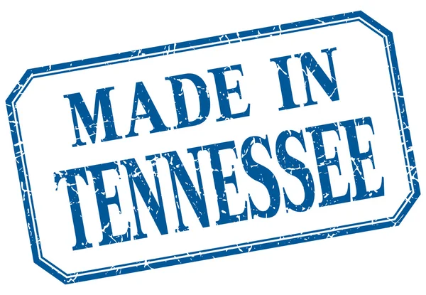 Tennessee - gemaakt in blauw vintage geïsoleerde label — Stockvector