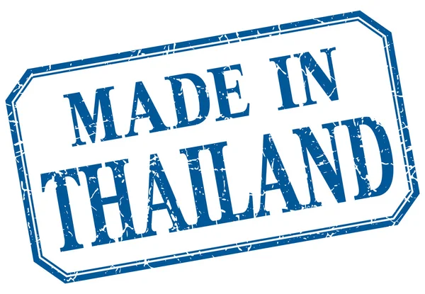 Thailand - made in blue vintage isolated label — Stock Vector
