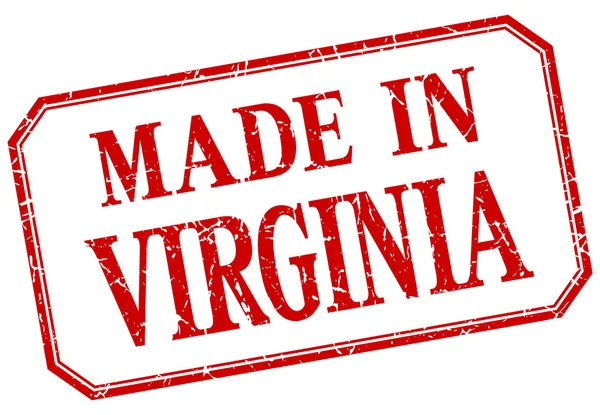 Virginia - v červené ročník izolované popisku — Stockový vektor