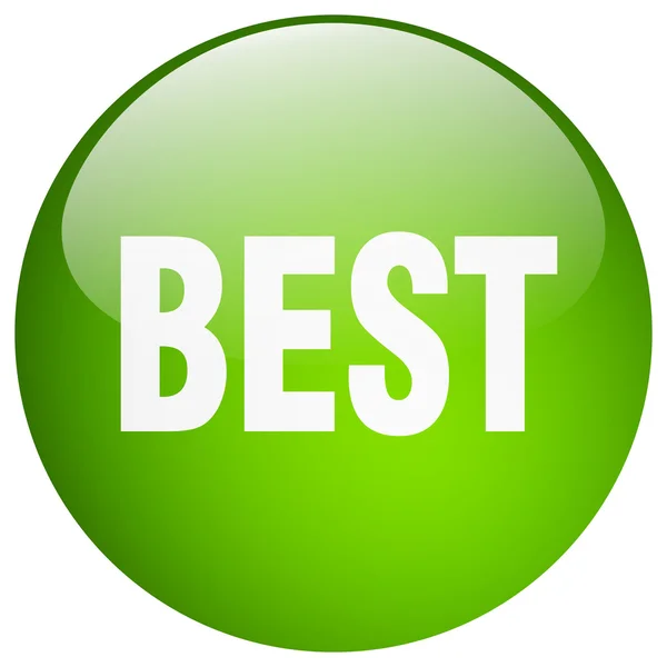 Meilleur gel rond vert isolé bouton poussoir — Image vectorielle