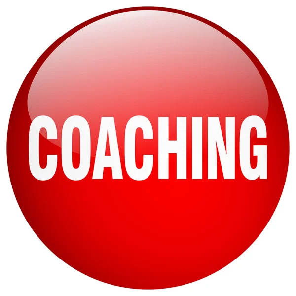 Coaching gel rond rouge isolé bouton poussoir — Image vectorielle