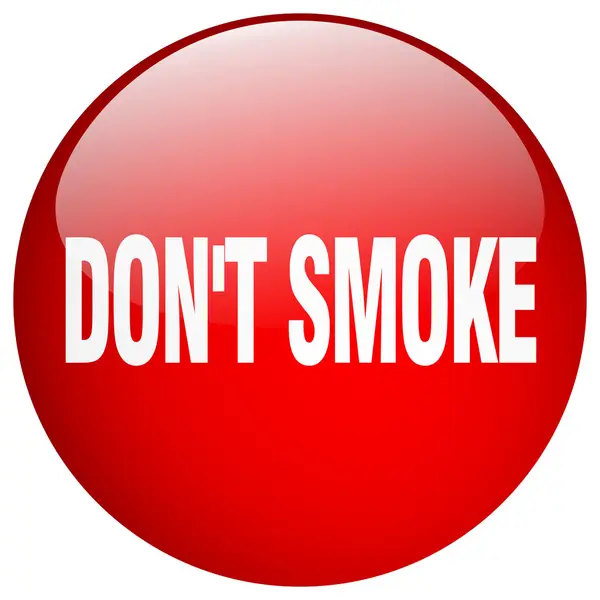 Non fumare rosso rotondo gel isolato pulsante — Vettoriale Stock