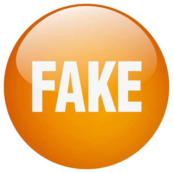 Fake Orange Round Gel isolierter Druckknopf — Stockvektor