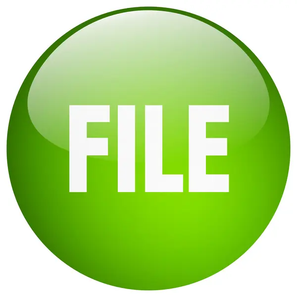 Arquivo verde rodada gel isolado botão — Vetor de Stock