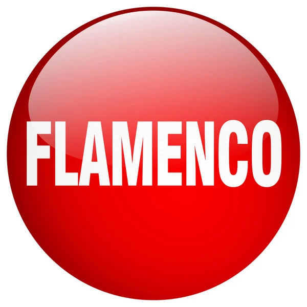 Flamenco vermelho rodada gel isolado botão — Vetor de Stock