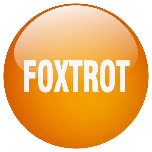 Foxtrot orange round gel isolated push button — Stock Vector