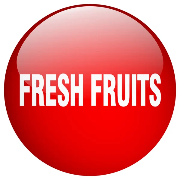 Frutas frescas vermelho rodada gel isolado botão — Vetor de Stock