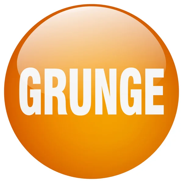 Grunge turuncu yuvarlak jel izole basma düğmesi — Stok Vektör