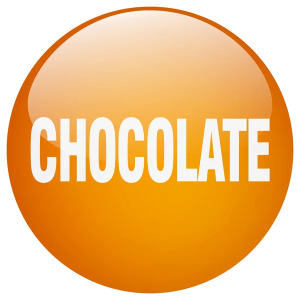 Cioccolato arancione rotondo gel isolato pulsante — Vettoriale Stock