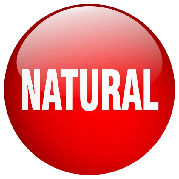 Botão de pressão isolado gel redondo vermelho natural — Vetor de Stock