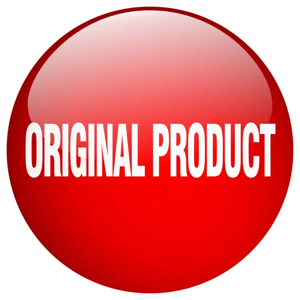 Produto original vermelho rodada gel isolado botão —  Vetores de Stock