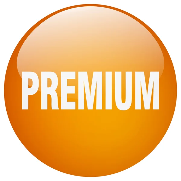 Premium Orange Round Gel isolierter Druckknopf — Stockvektor