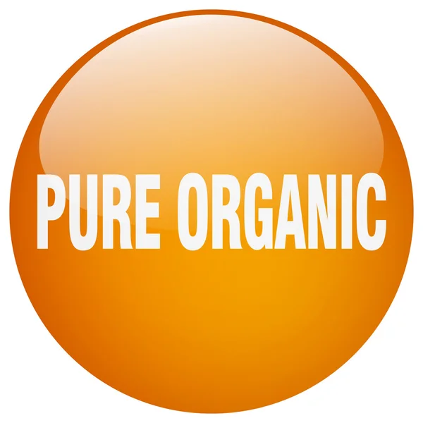 Saf Organik turuncu yuvarlak jel düğme izole — Stok Vektör
