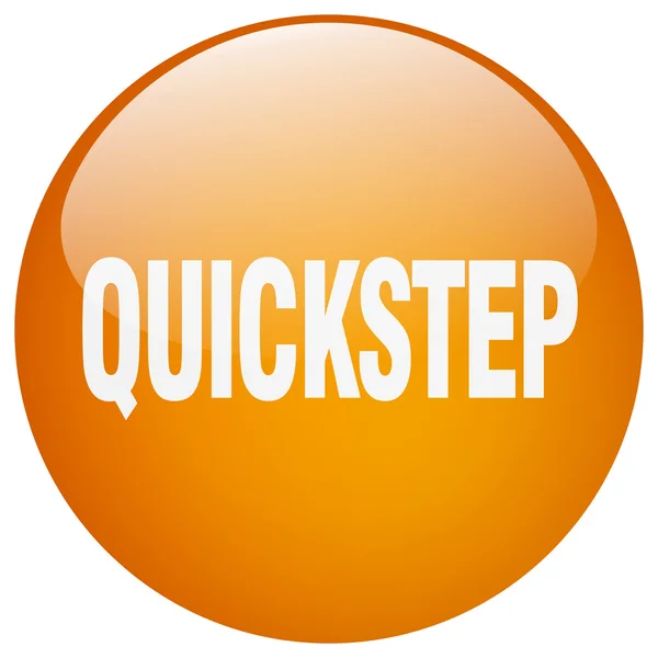 Quickstep laranja rodada gel isolado botão — Vetor de Stock