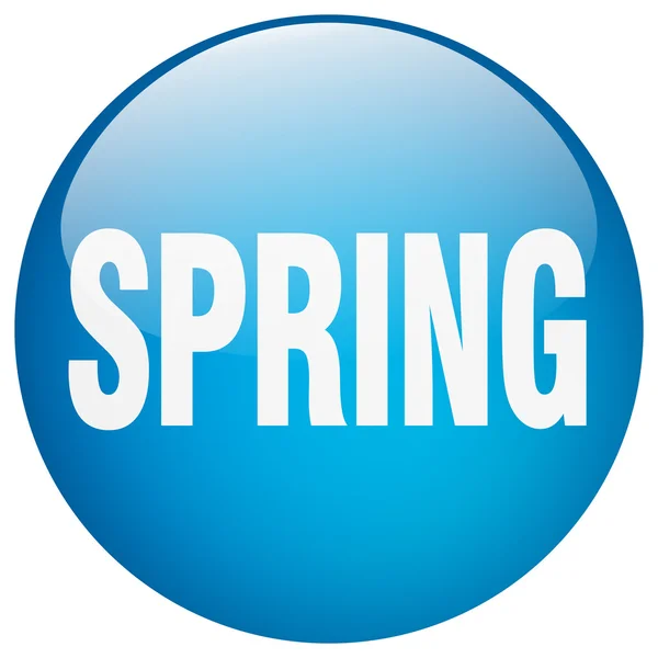 Primavera azul rodada gel isolado botão — Vetor de Stock