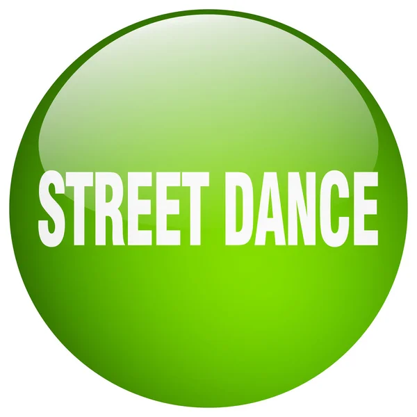 ストリート ダンス緑丸のゲルの分離のプッシュ ボタン — ストックベクタ