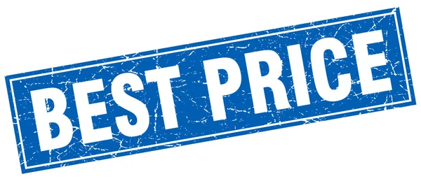Meilleur prix timbre grunge carré bleu sur blanc — Image vectorielle