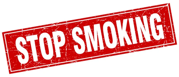 白地に赤の広場グランジ スタンプの喫煙を停止します。 — ストックベクタ