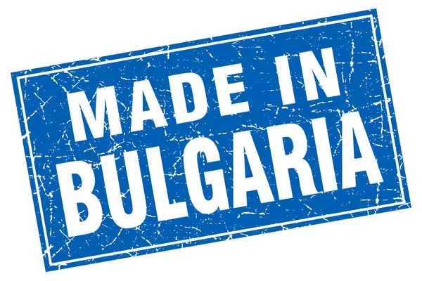 保加利亚蓝色方形 grunge 在邮票 — 图库矢量图片