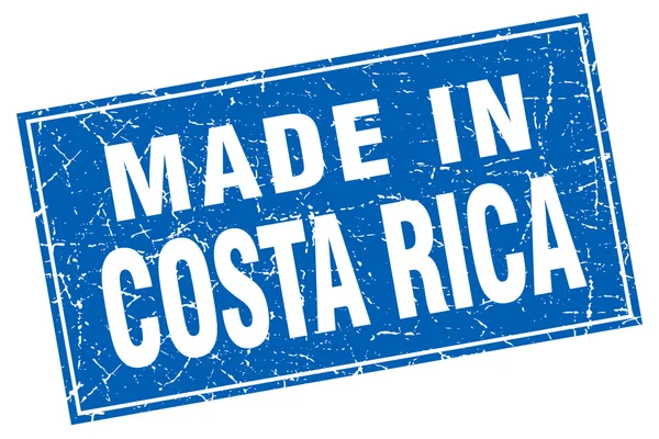 Grunge cuadrado azul de Costa Rica hecho en sello — Vector de stock