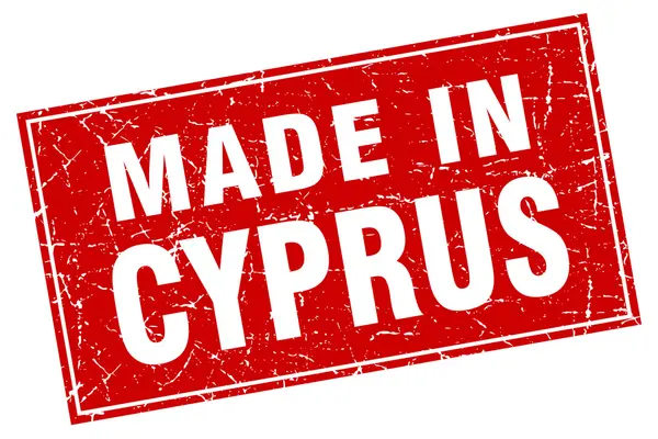 Cypr plac czerwony ilustracja w stempel — Wektor stockowy