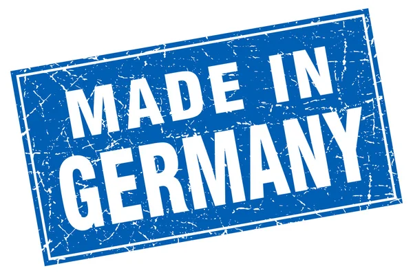 Germany blue square grunge made in stamp — Stock Vector