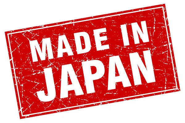 Japan Rode plein grunge gemaakt in stempel — Stockvector