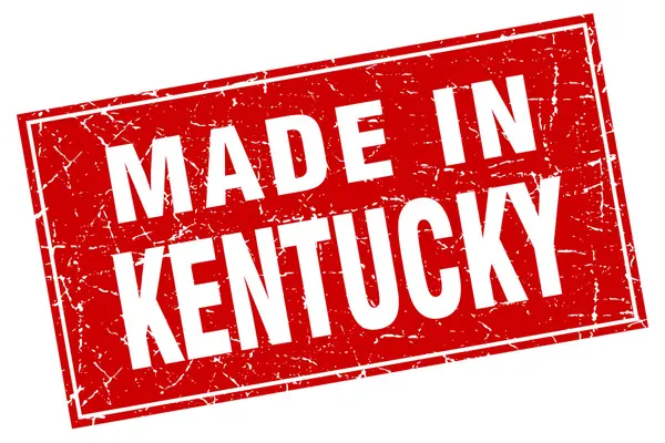 Kentucky Kızıl Meydan grunge damgalamak içinde yapılan — Stok Vektör