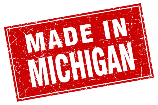 Michigan Rode plein grunge gemaakt in stempel — Stockvector