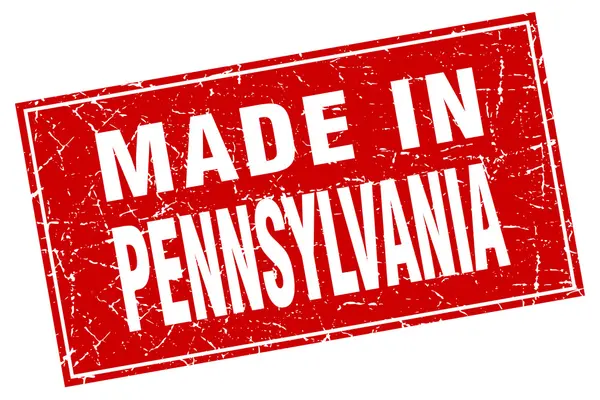 Pennsylvania Rudé náměstí grunge v razítko — Stockový vektor