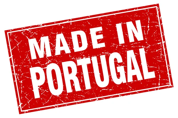 पोर्तुगाल लाल चौरस ग्रांज स्टॅम्प मध्ये केले — स्टॉक व्हेक्टर