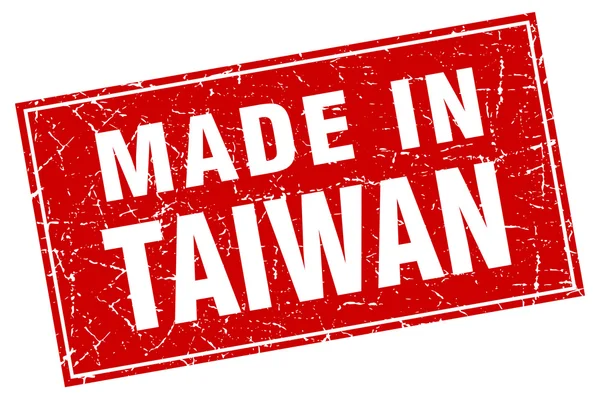 Taiwan Rode plein grunge gemaakt in stempel — Stockvector