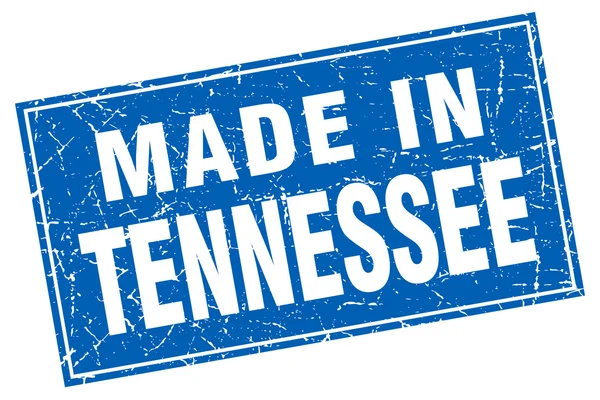 Tennessee blauwe vierkante grunge gemaakt in stempel — Stockvector