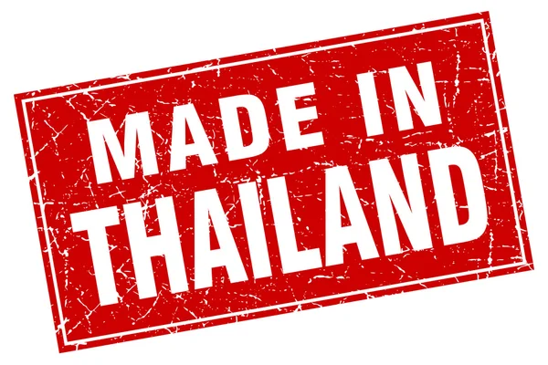 Thailand-Roter Platz-Grunge made in Briefmarke — Stockvektor